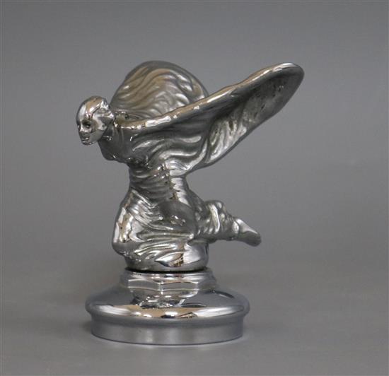 A Spirit of Ecstasy by Sykes, kneeling with cap height 11cm